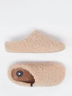 Verbenas – Hausschuhe aus Textil mit Teddyfell