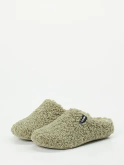 Verbenas – Pantoffeln aus Textil in Salbeigrün