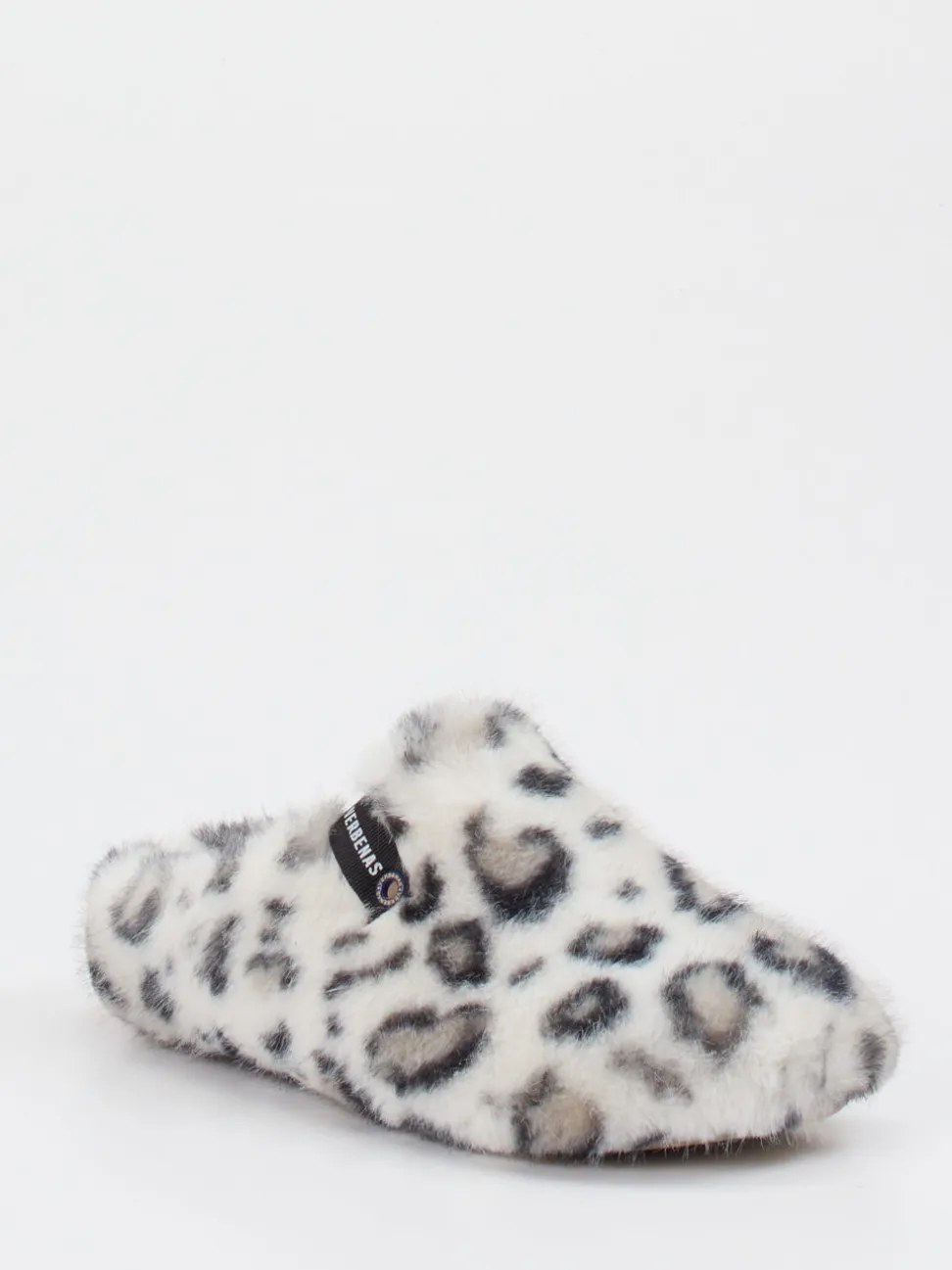 Verbenas – Pantoffeln aus Fell mit Leopardenmuster