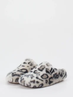 Verbenas – Pantoffeln aus Fell mit Leopardenmuster
