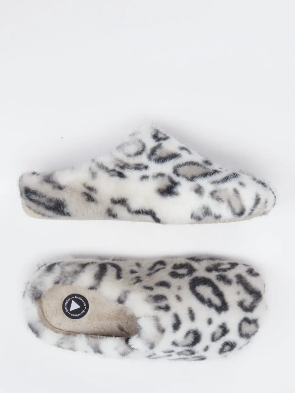Verbenas – Pantoffeln aus Fell mit Leopardenmuster