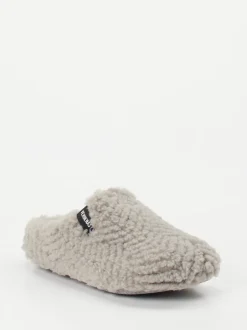 Verbenas – Pantoffeln aus Textil in Hellgrau