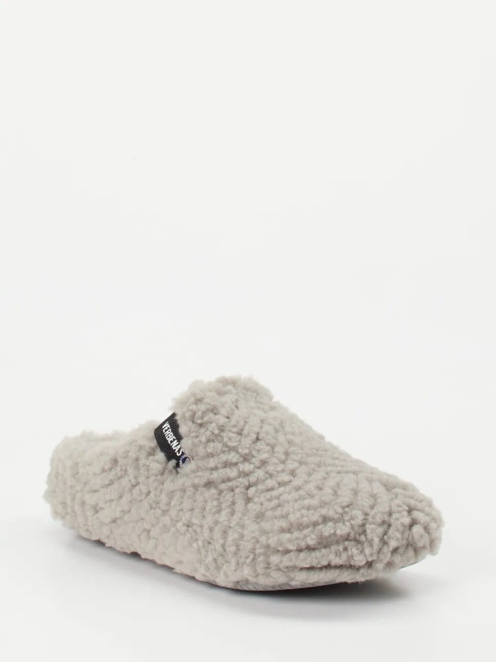 Verbenas – Pantoffeln aus Textil in Hellgrau