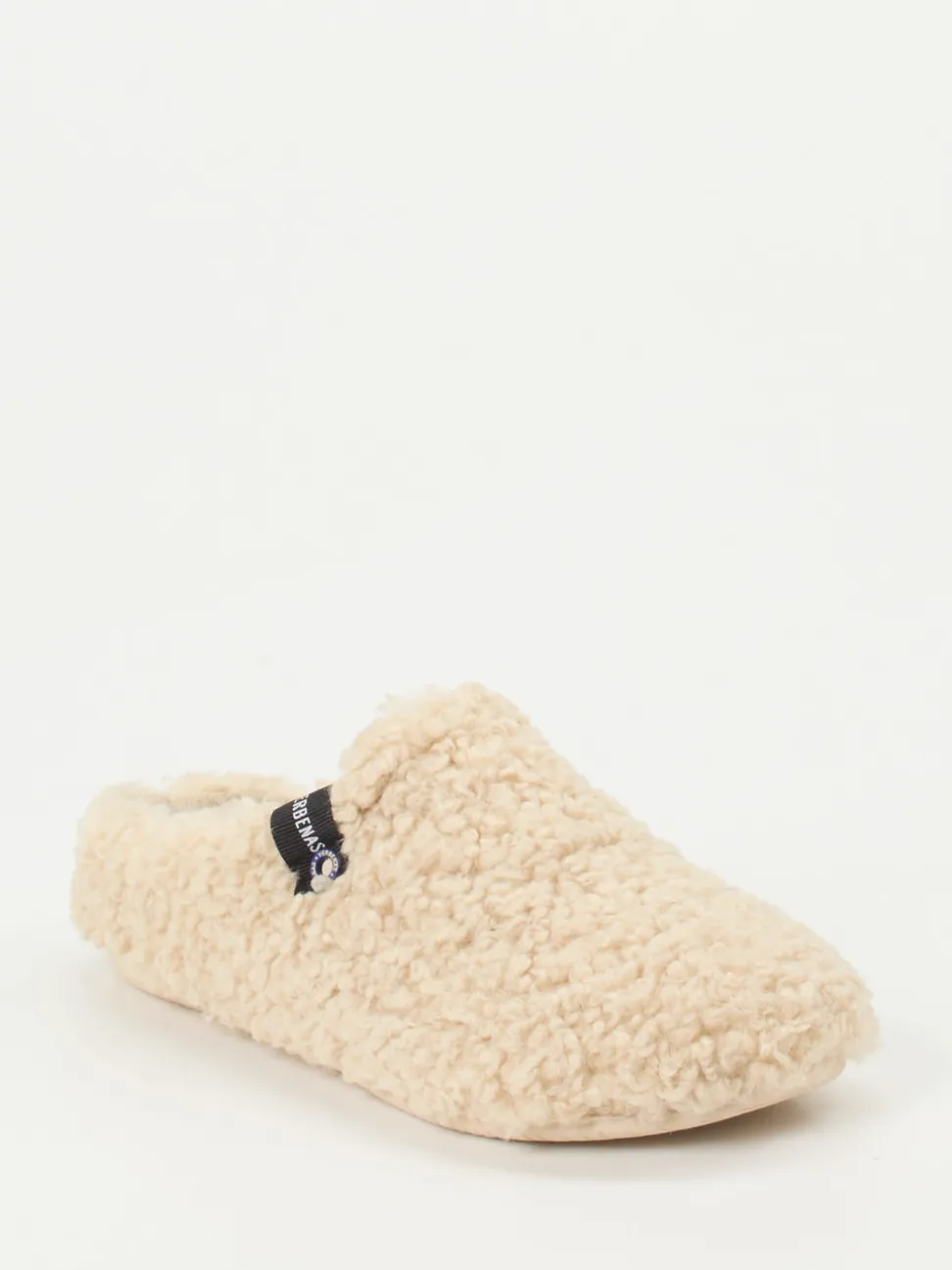 Verbenas – Pantoffeln aus Textilfell in Beige