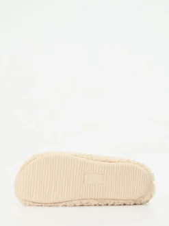 Verbenas – Pantoffeln aus Textilfell in Beige