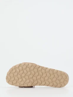Verbenas – Pantolette aus Veloursleder Sandbeige