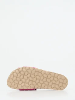 Verbenas – Pantolette aus Veloursleder Pink