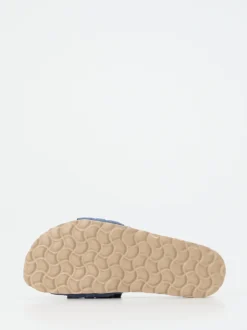 Verbenas – Pantoletten aus Veloursleder jeansblau