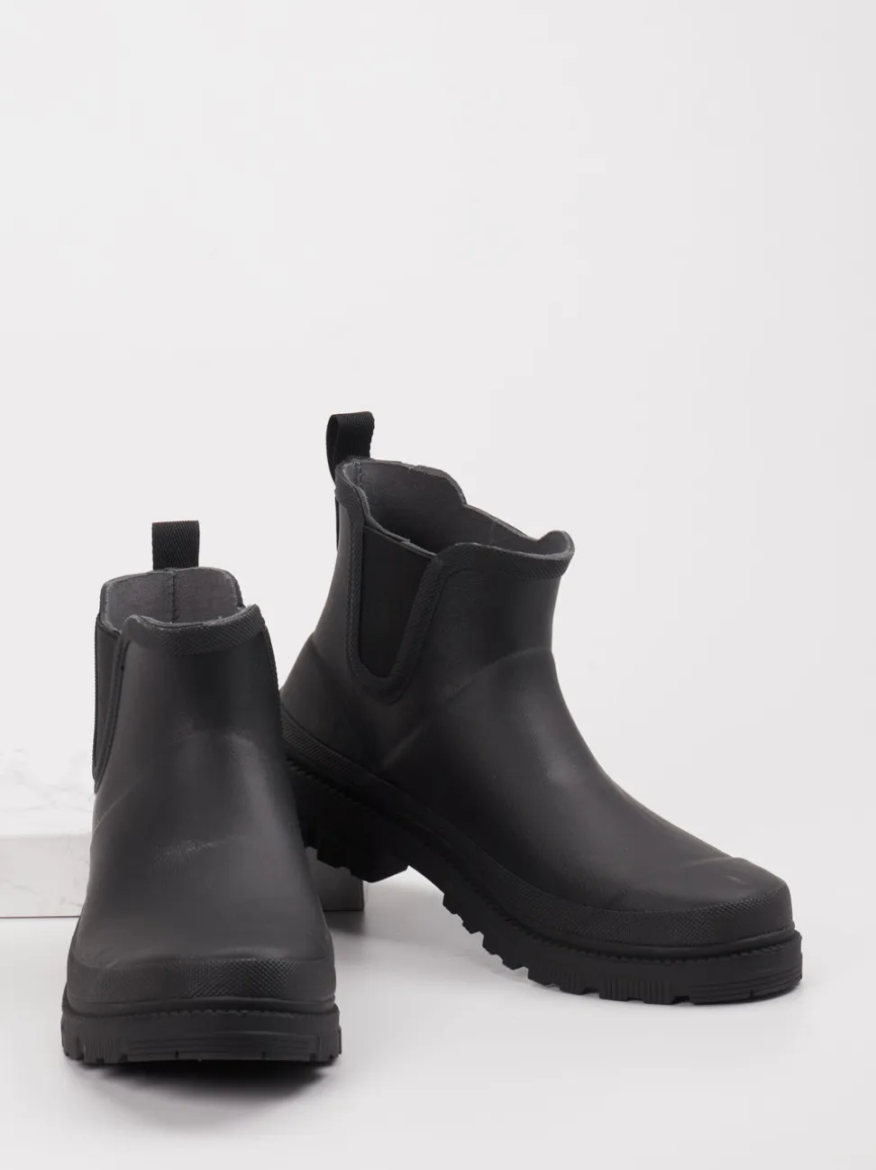 Verbenas – Regen-Chelsea Boots aus Gummi Schwarz