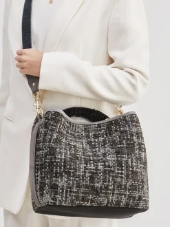 Viamailbag – Bucket Bag aus Textil in Bouclé-Optik
