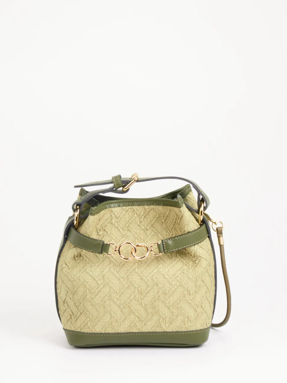 Viamailbag – Bucket Bag aus Textil und Leder grün