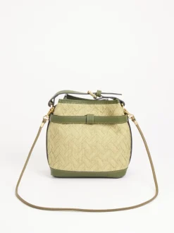 Viamailbag – Bucket Bag aus Textil und Leder grün