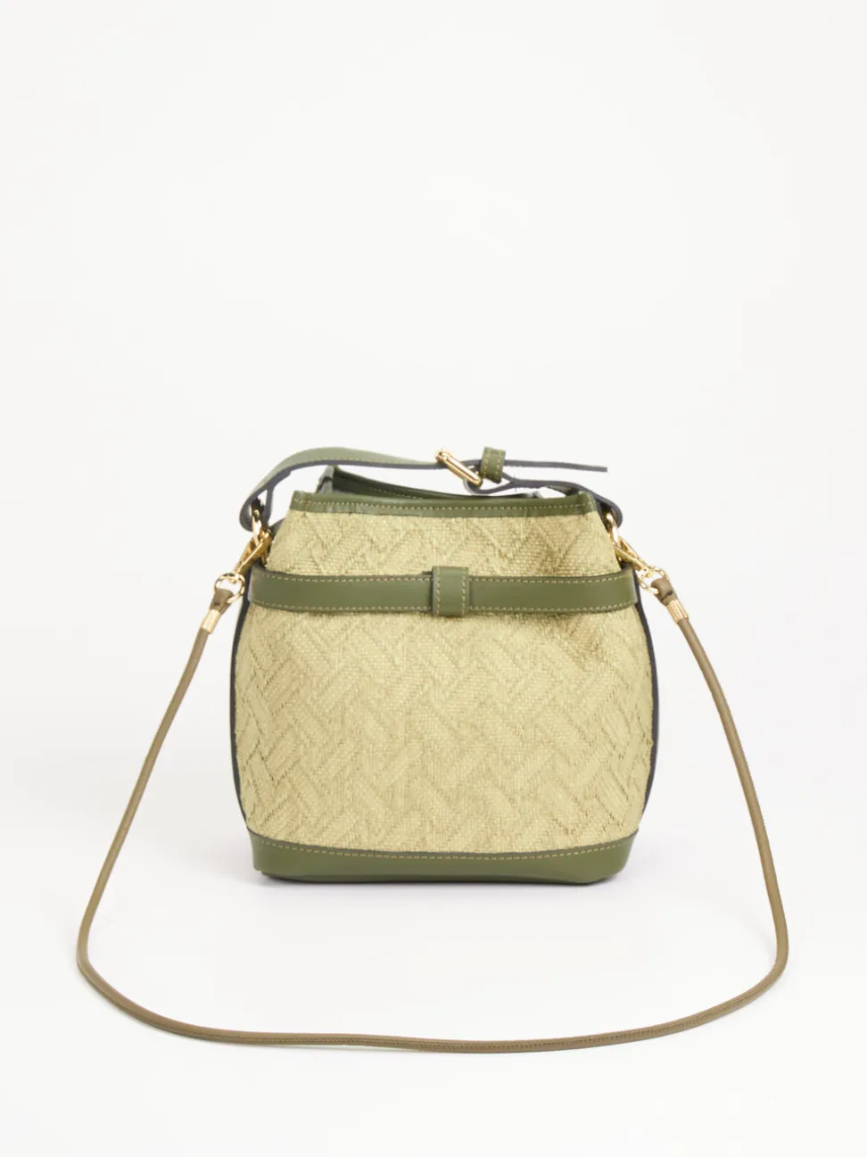 Viamailbag – Bucket Bag aus Textil und Leder grün