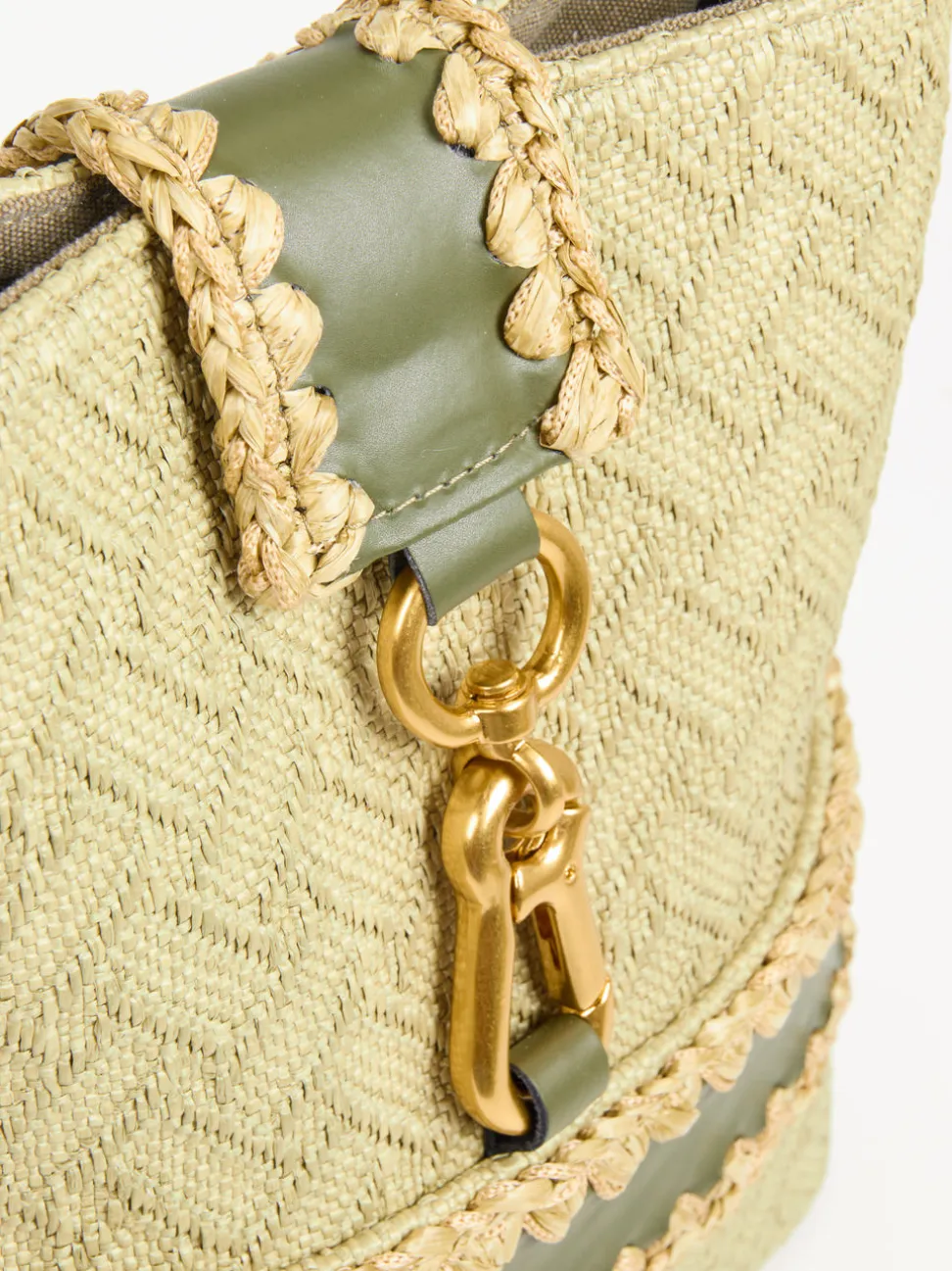 Viamailbag – Schultertasche aus Textil mit Bastdetails