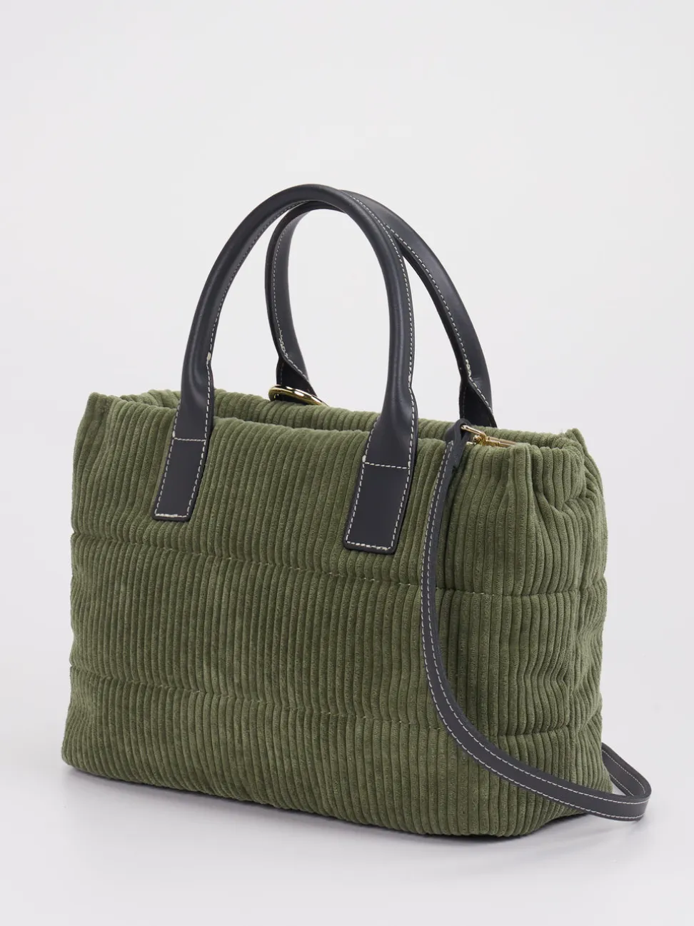 Viamailbag – Shopper Bag aus Cordstoff Olivgrün