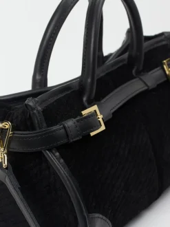 Viamailbag – Top Handle Bag aus Textil und Leder Schwarz