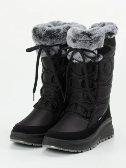 Vista – Winterstiefel aus Nylon und Veloursleder schwarz