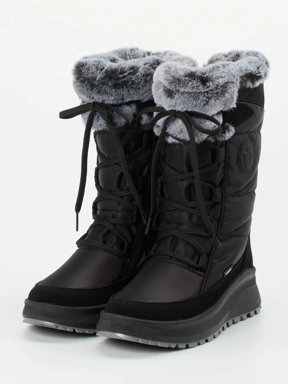 Vista – Winterstiefel aus Nylon und Veloursleder schwarz