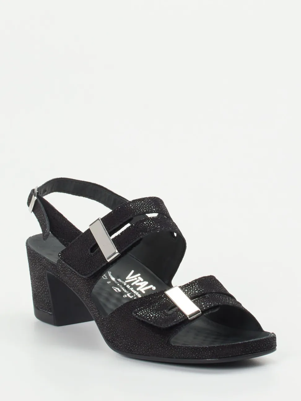 Vital – Komfort-Sandale aus Leder Schwarz
