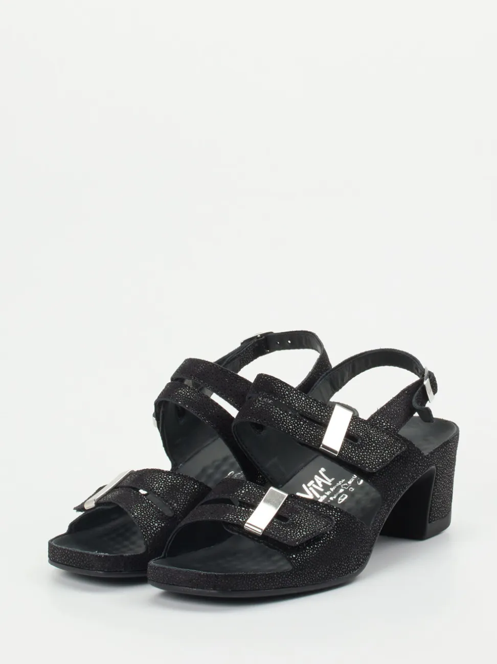 Vital – Komfort-Sandale aus Leder Schwarz