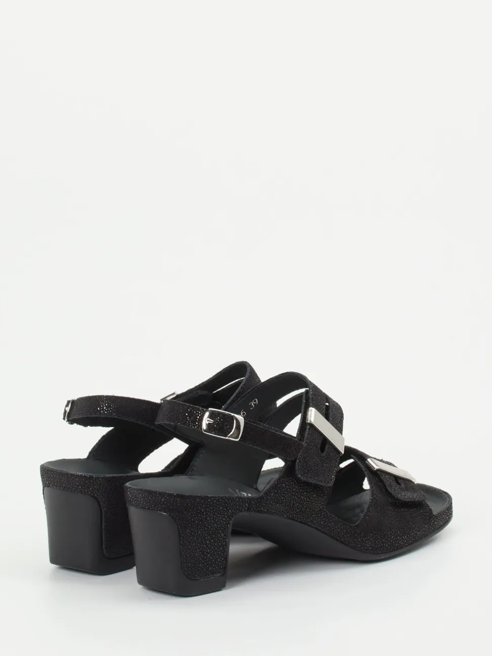 Vital – Komfort-Sandale aus Leder Schwarz