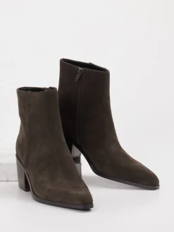 Vivian Ray – Stiefeletten aus Veloursleder Dunkelbraun