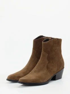Vivian Ray – Western-Stiefeletten aus Veloursleder Braun