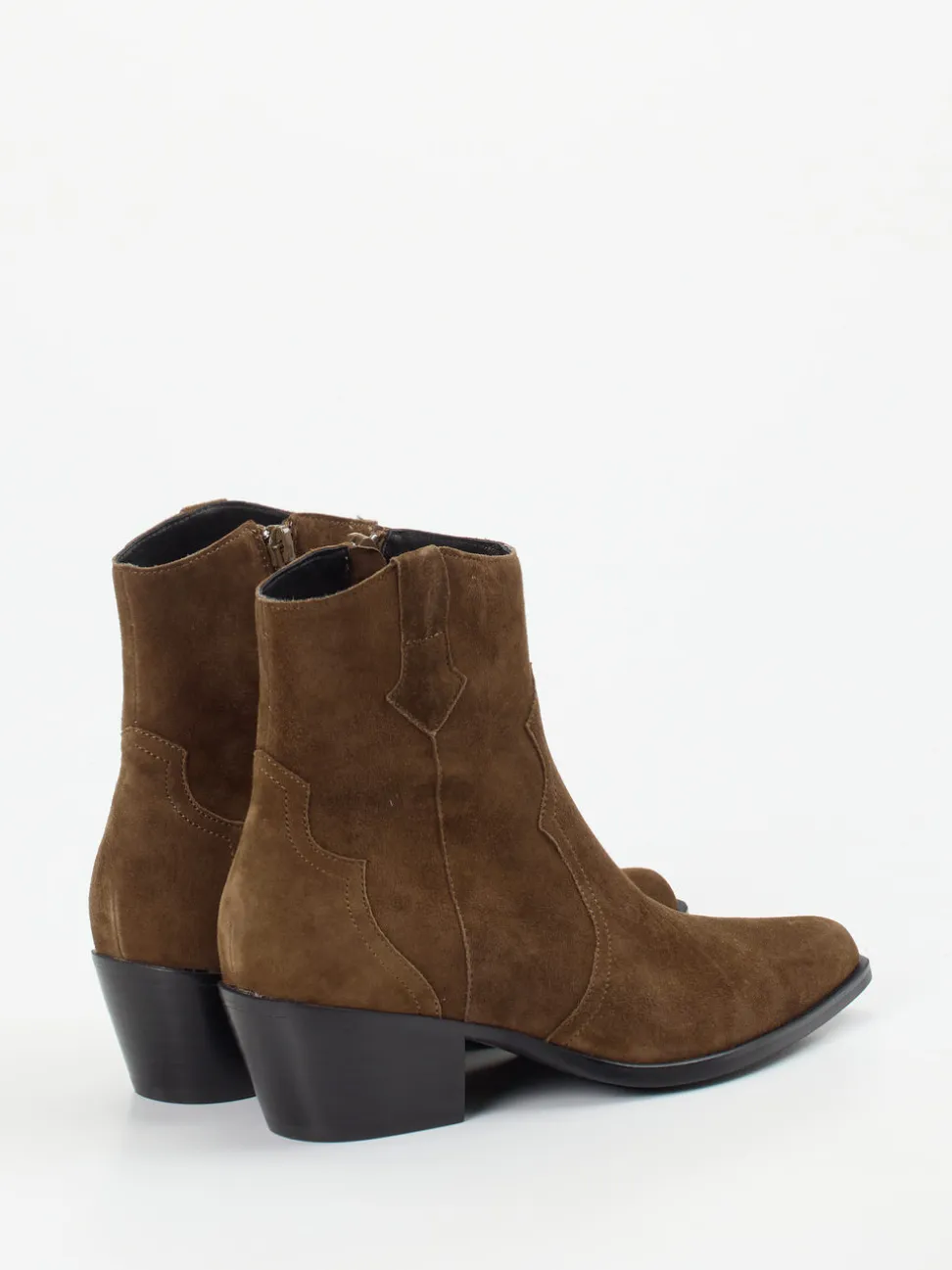Vivian Ray – Western-Stiefeletten aus Veloursleder Braun