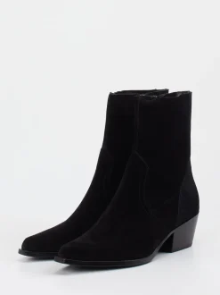 Vivian Ray – Western-Stiefelette aus Veloursleder schwarz