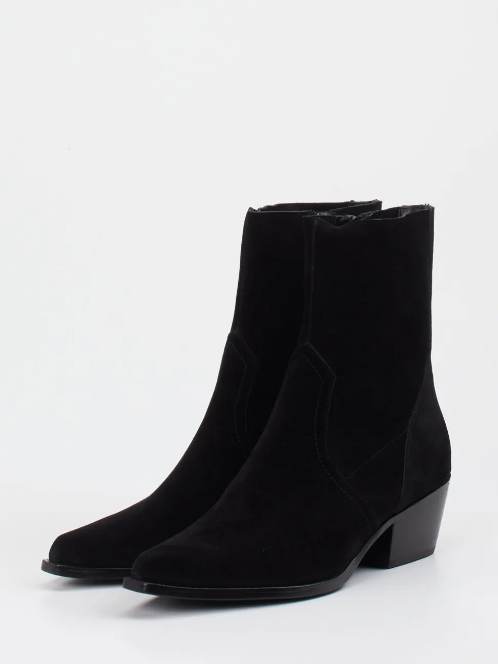 Vivian Ray – Western-Stiefelette aus Veloursleder schwarz