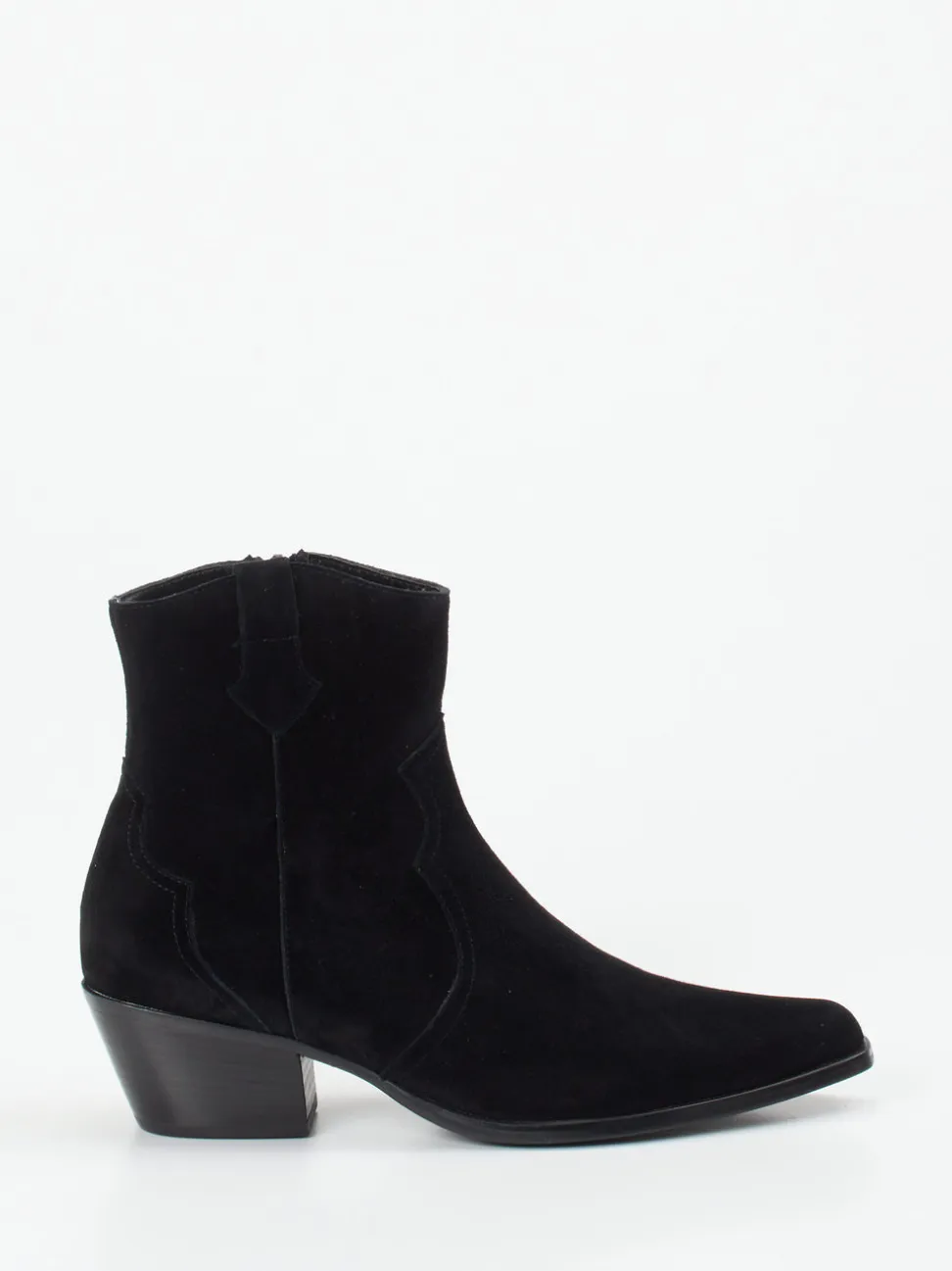 Vivian Ray – Western-Stiefelette aus Veloursleder Schwarz