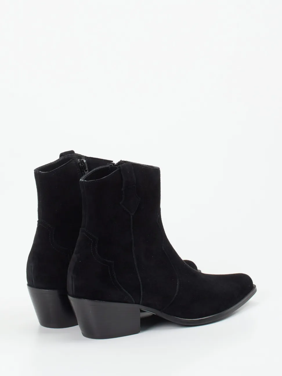 Vivian Ray – Western-Stiefelette aus Veloursleder Schwarz