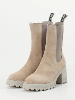 Voile Blanche – Chelsea Boots aus Lammleder in Sandbeige