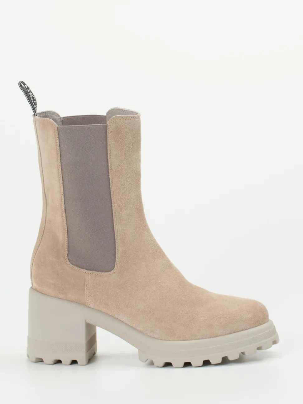 Voile Blanche – Chelsea Boots aus Lammleder in Sandbeige