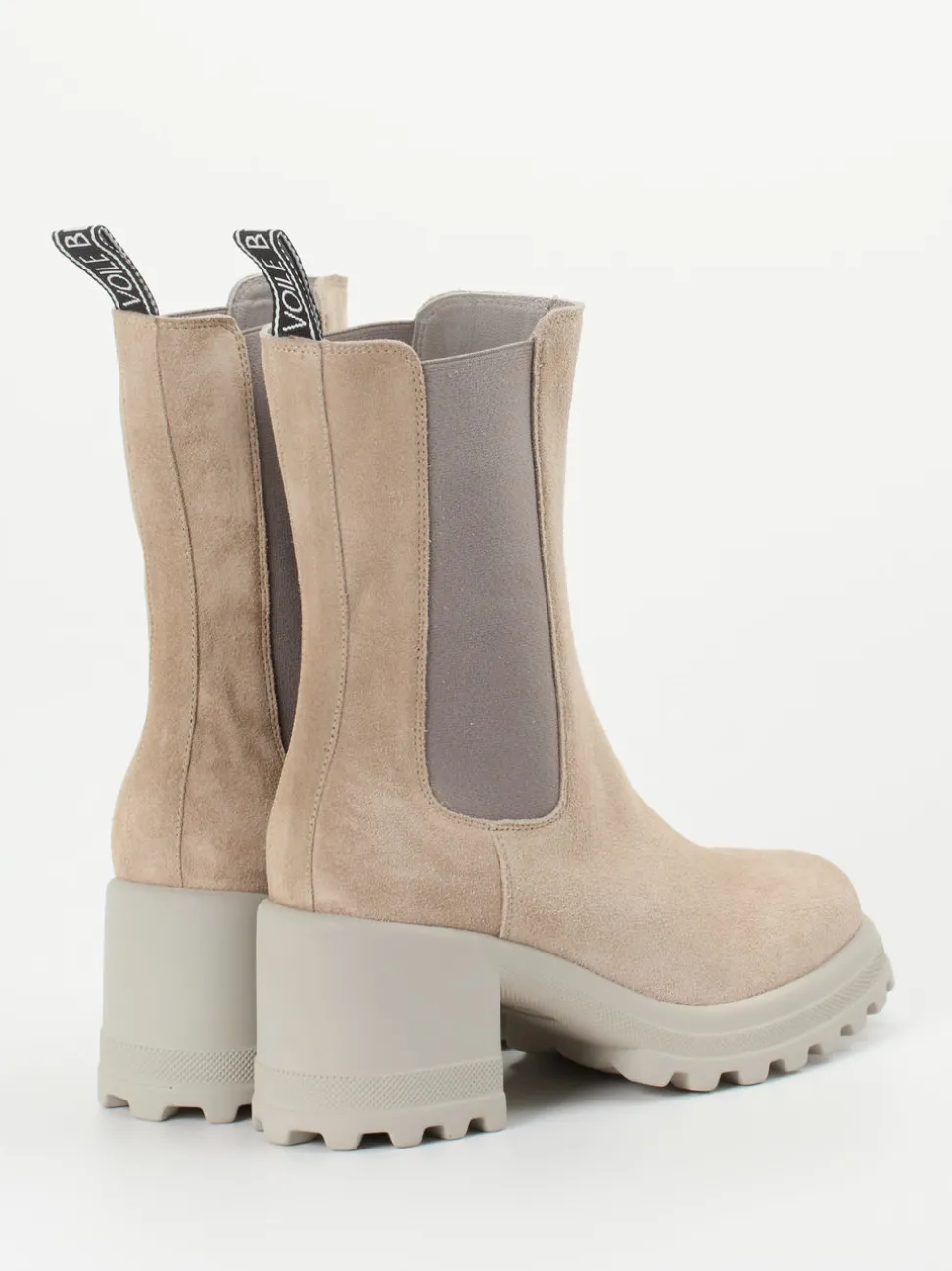 Voile Blanche – Chelsea Boots aus Lammleder in Sandbeige