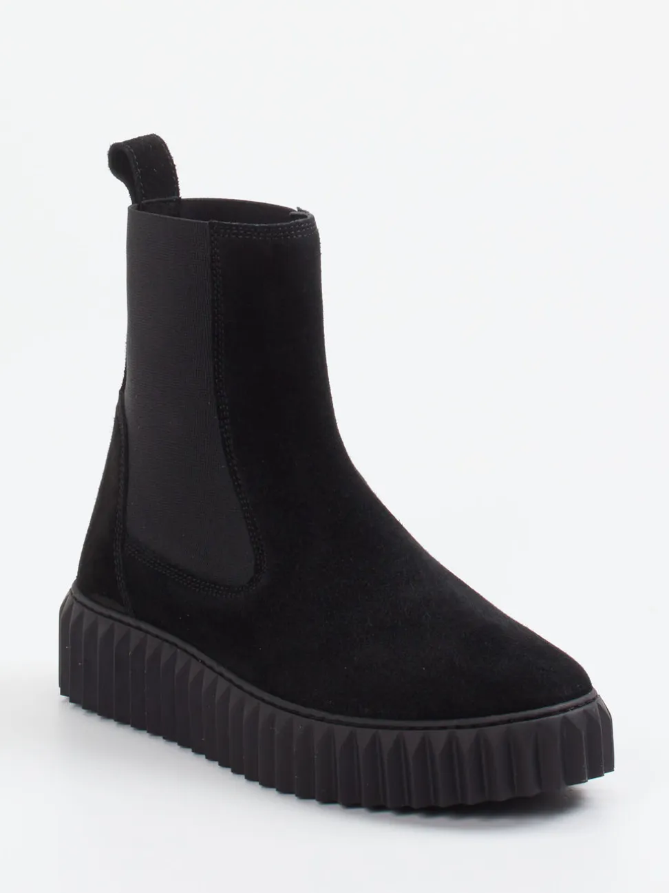 Voile Blanche – Chelsea Boots aus Veloursleder schwarz