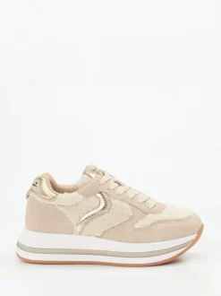 Voile Blanche – Chunky Sneaker aus Veloursleder beige