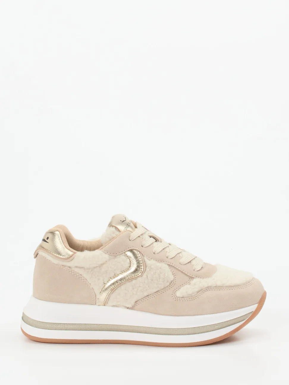 Voile Blanche – Chunky Sneaker aus Veloursleder beige