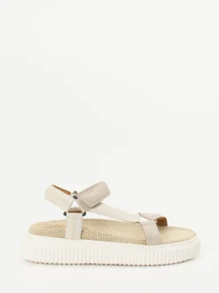 Voile Blanche – Plateau-Sandale aus Lammleder grau