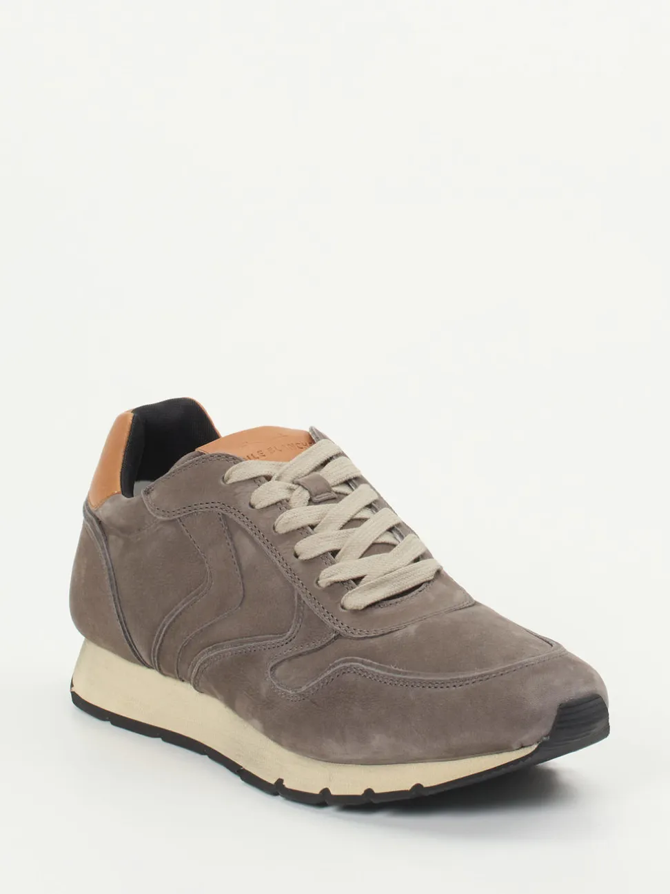 Voile Blanche – Retro-Sneaker aus Nubukleder grau