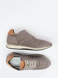 Voile Blanche – Retro-Sneaker aus Nubukleder grau