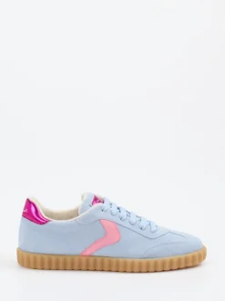 Voile Blanche – Retro-Sneaker aus Veloursleder Hellblau