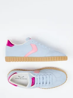 Voile Blanche – Retro-Sneaker aus Veloursleder Hellblau