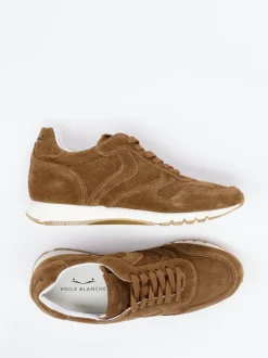 Voile Blanche – Retro-Sneaker aus Veloursleder Braun