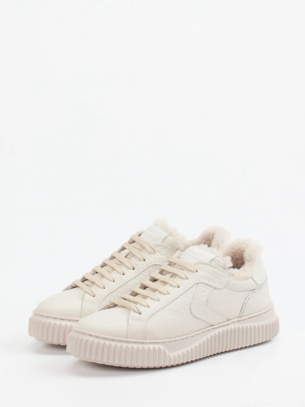 Voile Blanche – Sneaker aus Kalbleder cremeweiß