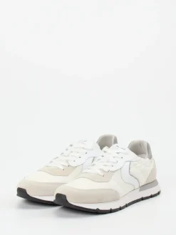Voile Blanche – Sneaker aus Veloursleder und Textil Offwhite