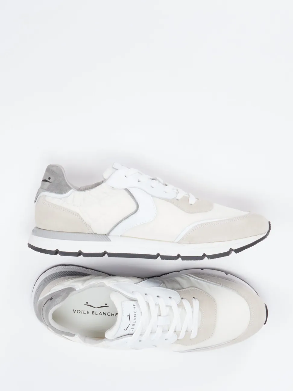 Voile Blanche – Sneaker aus Veloursleder und Textil Offwhite