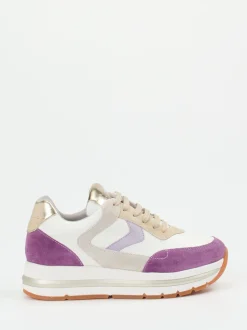 Voile Blanche – Sneaker aus Veloursleder in Multicolor