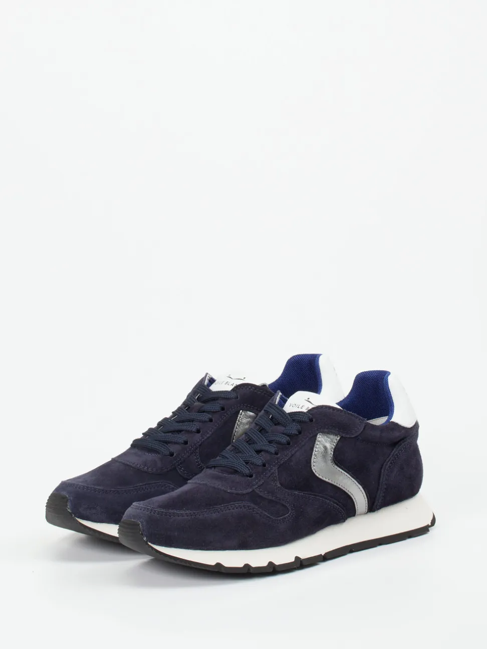 Voile Blanche – Sneaker aus Veloursleder Dunkelblau