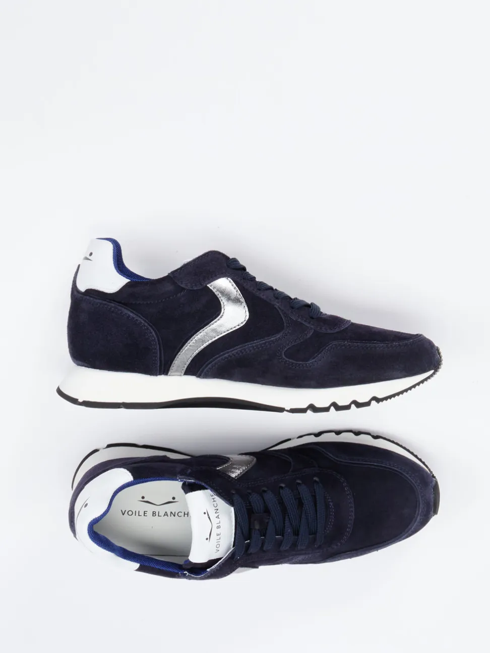 Voile Blanche – Sneaker aus Veloursleder Dunkelblau
